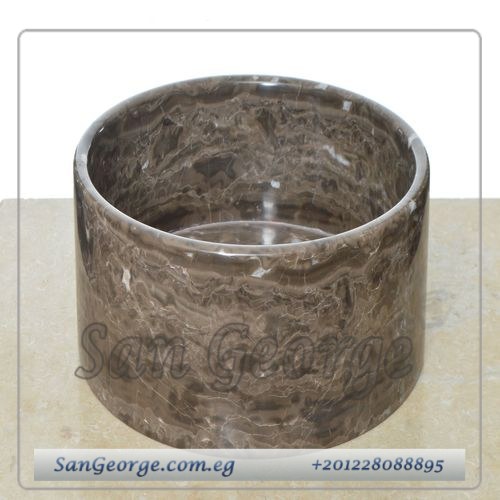 حوض حمام وحده خشب معلق 60 سم حوض زجاج Br-Mar-Bg-090حوض رخام