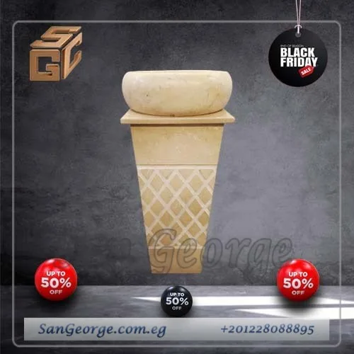 Marble Basin Beige Hand Made من Black Friday deal San George Design