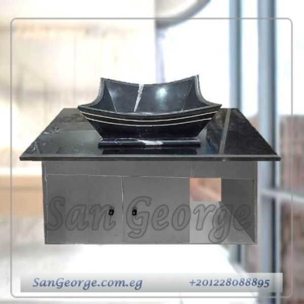 Glass Wood Marble Vanity وحده خشب بالطلب