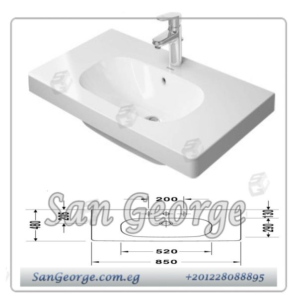 Wood vanity cabinet bathroom sink 80 cm