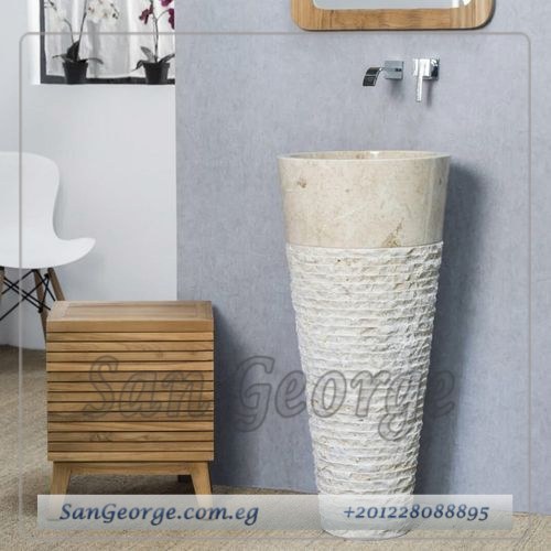 Marble Basin Beige Hand Made من San George Design