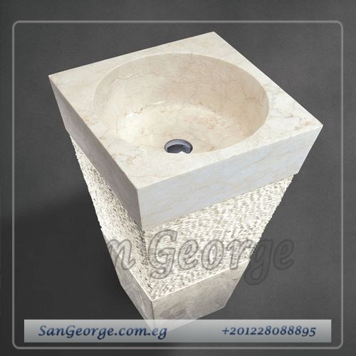 Marble Basin Beige Hand Made من San George Design