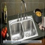 حوض2 عين مميز 80× 50ستانلس ستيل مستورد