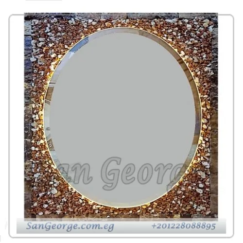 مرايا رخام طبيعي باضائه ليد مميزه Marb-7031 من سان جورج ديزاين San George Design