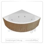 Superior سوبيريور 130×130 بانيو بالجانب قطعة واحدة من سانيبيور