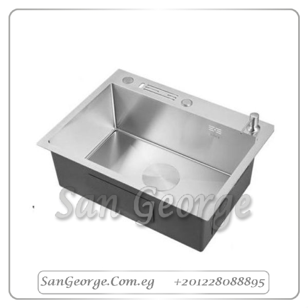 حوض مطبخ ستانلس ستيل تحت الرخامه UNDERMOUNT 60 × 45