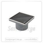 Pura Black glass FD-GB غطاء بيبة زجاج اسود فريم ستانلس فضي
