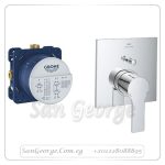 الور خلاط بانيو دفن - بالمحول بالجسم كروم Gr- 19315001+ 35600000 جروهي Grohe