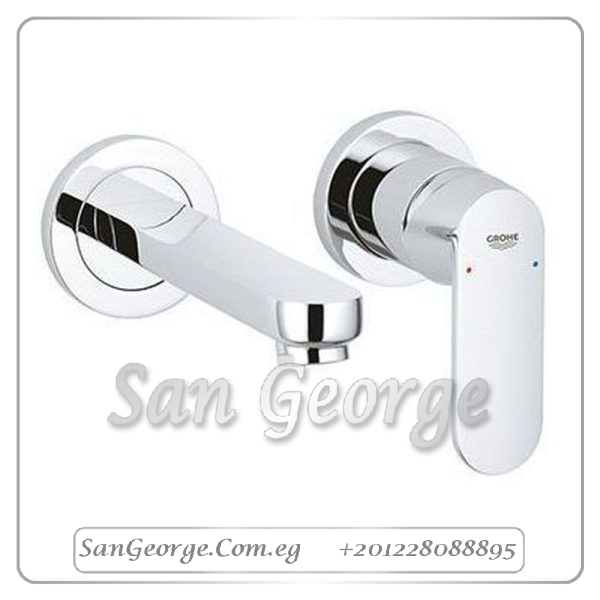 يوروسمارت خلاط حوض دفن يد 2 فتحه هاند ميكسر بدون جسم كروم Gr- 19381000 جروهي Grohe