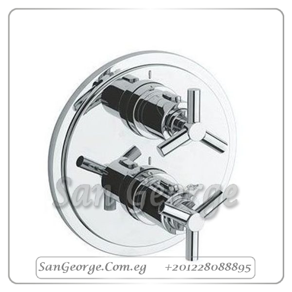 اتريو وش خلاط بانيو دفن بالثرموستات بدون جسم كروم Gr- 19395000 جروهي Grohe