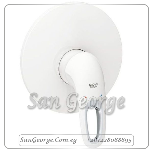 يوروستايل ۲۰۱٥ وش خلاط بانيو دفن بدون جسم يوروستايل ابيض x كروم Gr- 19507LS3 جروهي Grohe