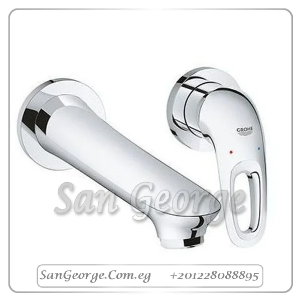 ايرو ستايل خلاط حوض دفن حائطى 2 فتحه قنطرة 20.3 سم كروم Gr- 19571003 جروهي Grohe