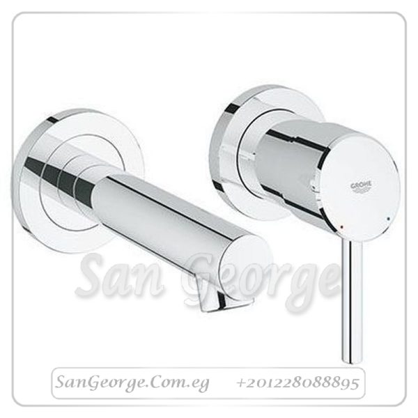 كونشيرتو خلاط حوض دفن حائطى 2فتحه قنطره 14.7سم كروم Gr- 19575001 جروهي Grohe