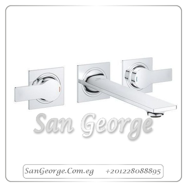 الور وش خلاط حوض ۳ فتحه تركيب حائطى كروم Gr- 20193002 جروهي Grohe