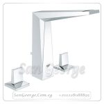 الور خلاط حوض بريليانت ۳ فتحه قنطره عاليه بطابق كروم Gr- 20344000 جروهي Grohe