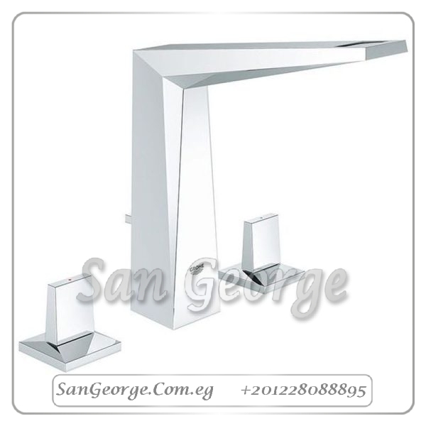 الور خلاط حوض بريليانت ۳ فتحه قنطره عاليه بطابق كروم Gr- 20344000 جروهي Grohe