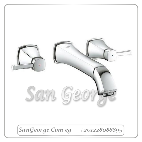جرانديرا خلاط حوض تثبيت حائطي ۳ فتحه كروم Gr- 20415000 جروهي Grohe