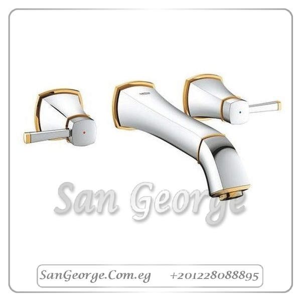 جرانديرا خلاط حوض تثبيت حائطي ۳ فتحه كروم Gr- 20415IG0 جروهي Grohe