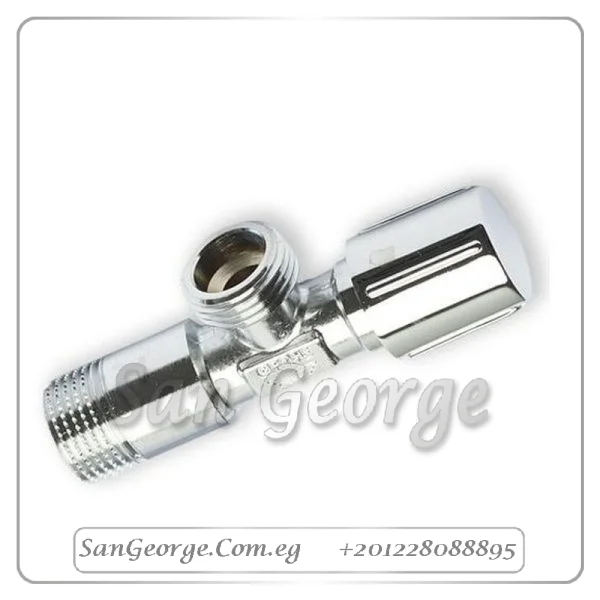 محبس زاوية ۱/۲ بوصة كروم Gr- 22041001 جروهي Grohe