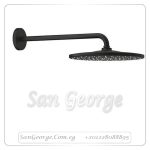 مونو طاسة شاور دائرى 31 سم بالماسوره افقى 44.2 سم اسود Gr- 22121KF0 جروهي Grohe