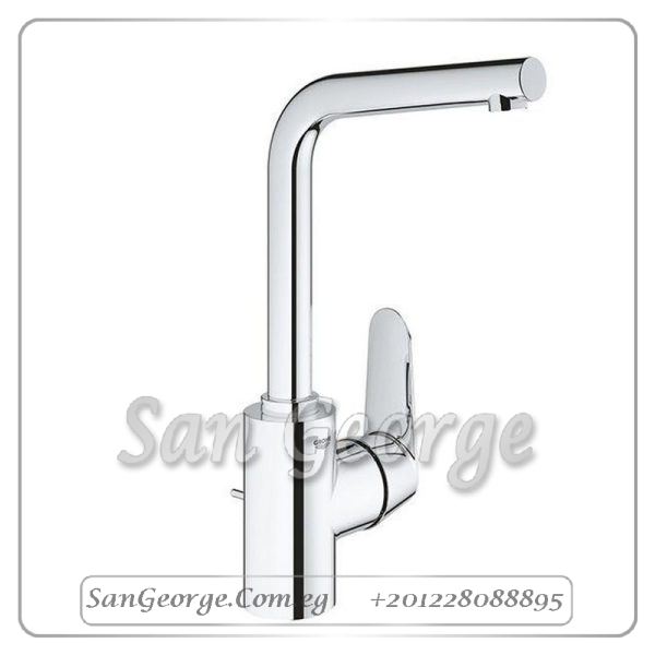 يوروديسك خلاط حوض يوروديسك مقبض جانبي بطابق كروم Gr- 23054003 جروهي Grohe