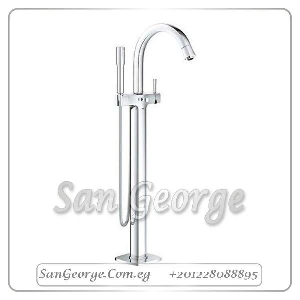 جرانديرا خلاط بانيو ارضي بطقم السماعه كروم Gr- 23318000 جروهي Grohe