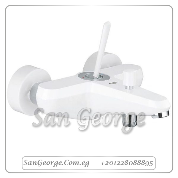 يوروديسك جوي ستيك خلاط بانيو ابيض x كروم Gr- 23431LS0 جروهي Grohe