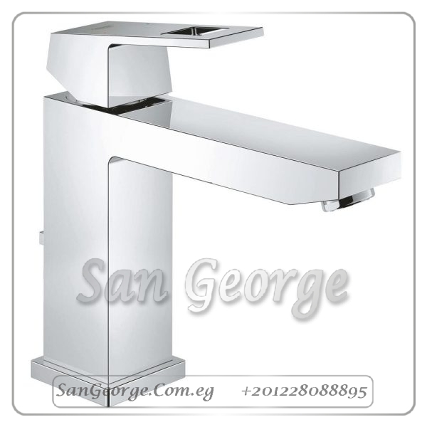 يورو كيوب خلاط حوض مرتفع بطابق مقبض مفتوح قنطره طويله كروم Gr- 23445000 جروهي Grohe
