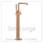 نيو ايسانس خلاط بانيو ارضي جروهيى بطقم سماعه روز جولد Gr- 23491 DL1 جروهي Grohe