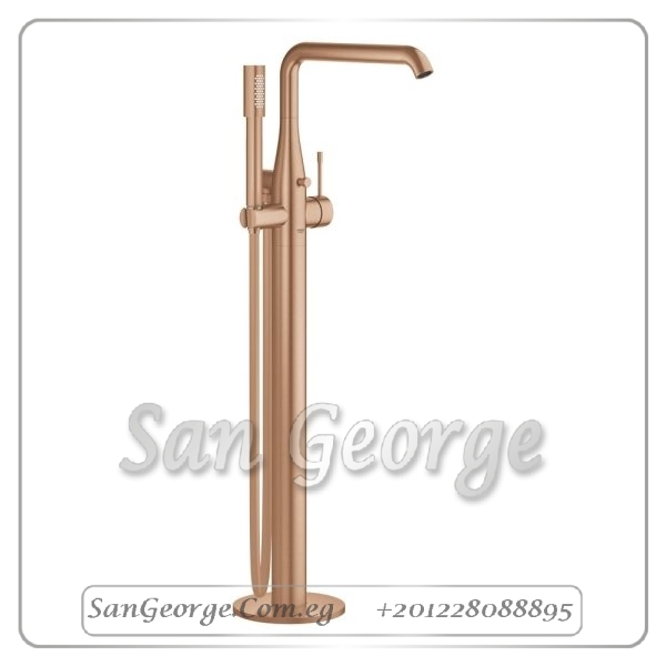 نيو ايسانس خلاط بانيو ارضي جروهيى بطقم سماعه روز جولد Gr- 23491 DL1 جروهي Grohe