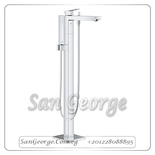 ايرو كيوب خلاط بانيو ارضي خلاط يدوي بطقم السماعة كروم Gr- 23672001 جروهي Grohe