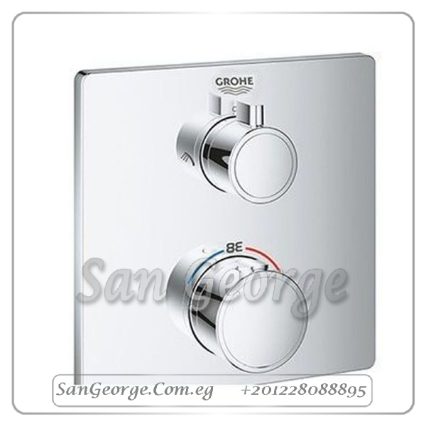 جروثيرم وش خلاط بانيو دفن بدون جسم بمحول كروم Gr- 24080000 جروهي Grohe