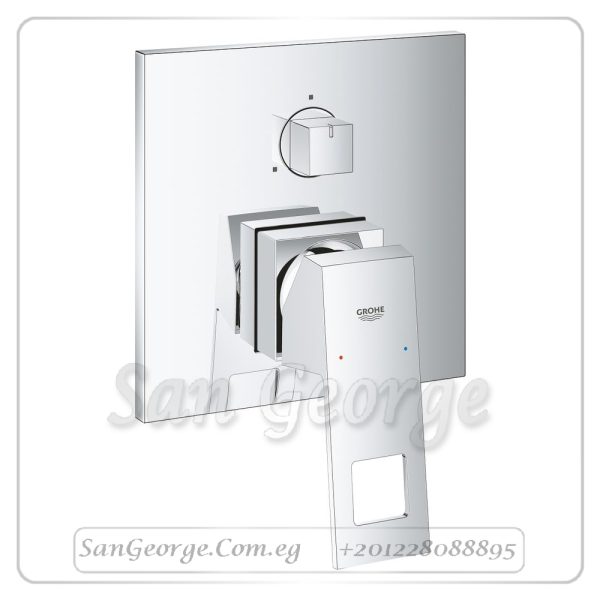ايرو كيوب اواى خلاط بانيو دفن - بالمحول بالجسم 3 نظام كروم Gr- 24094000+35600000 جروهي Grohe