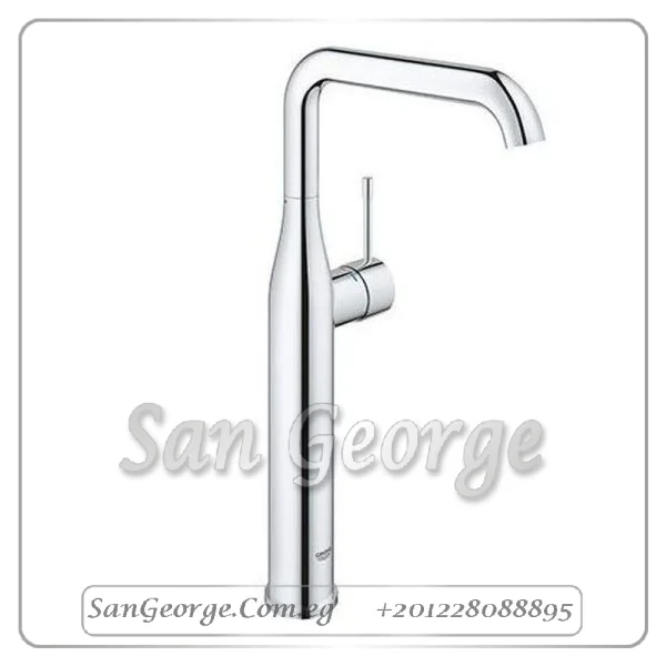 نيو ايسانس خلاط حوض 1 فتحه عالى مقبض من الجانب بدون طابق كروم مط Gr- 24170001 جروهي Grohe