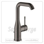 نيو ايسانس خلاط حوض 1 فتحه مرتفع من الجانب بالطابق هارد جرافيتي لامع Gr- 24174A01 جروهي Grohe