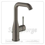 نيو ايسانس خلاط حوض 1 فتحه مرتفع مقبض من الجانب بالطابق هارد جرافيتي مط Gr- 24174AL1 جروهي Grohe