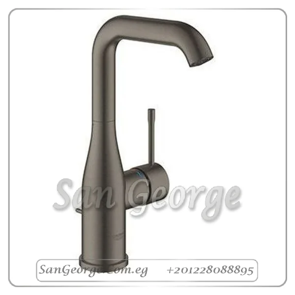 نيو ايسانس خلاط حوض 1 فتحه مرتفع مقبض من الجانب بالطابق هارد جرافيتي مط Gr- 24174AL1 جروهي Grohe