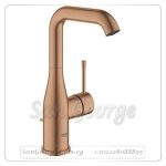 نيو ايسانس خلاط حوض 1 فتحه مرتفع مقبض من الجانب بالطابق روز جولد لامع Gr- 24174DL1 جروهي Grohe