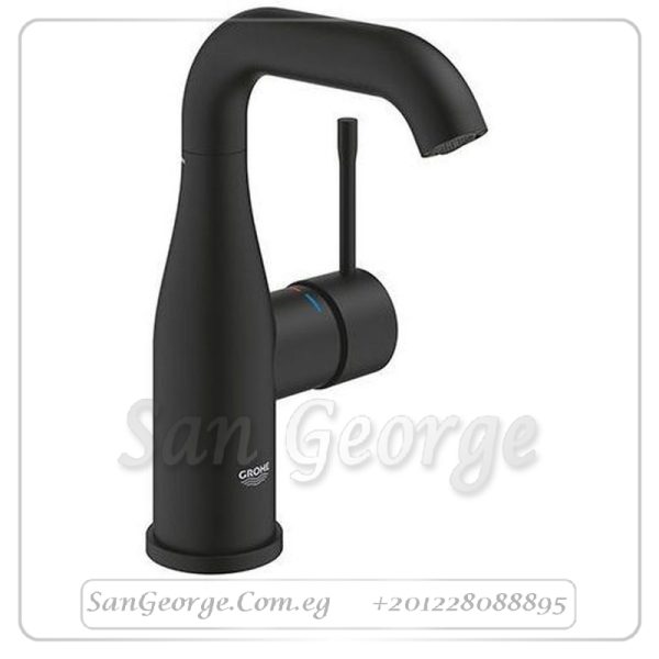 ايسانس خلاط حوض 1 فتحه مقبض من الجانب بدون الطابق اسود Gr- 24176KF1 جروهي Grohe