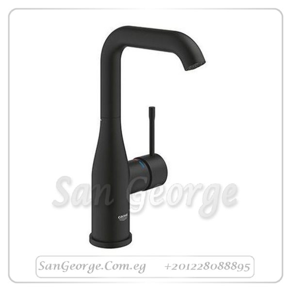 ايسانس خلاط حوض مقبض من الجانب بدون الطابق اسود Gr- 24177KF1 جروهي Grohe
