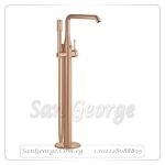 نيو ايسانس خلاط بانيو ارضي بطقم سماعه روز جولد مط Gr- 25248DL1 جروهي Grohe
