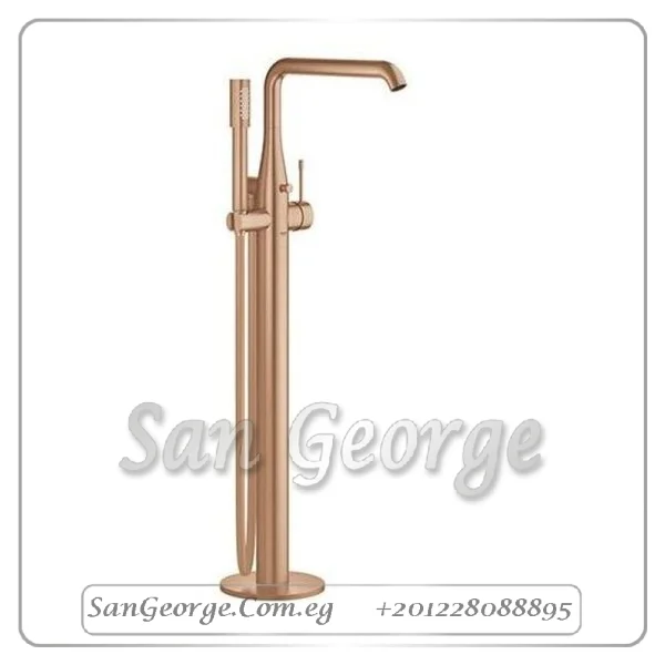 نيو ايسانس خلاط بانيو ارضي بطقم سماعه روز جولد مط Gr- 25248DL1 جروهي Grohe