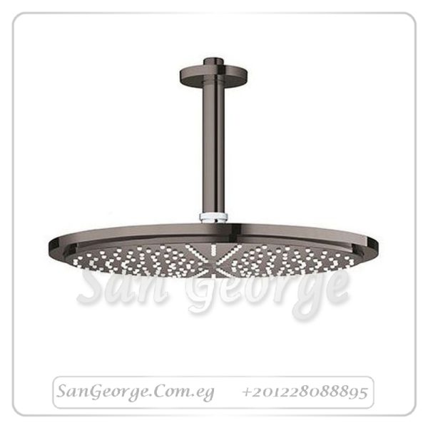 طاسة شاور دائرى 310مم بالماسوره راسى اسود Gr- 26067A00 جروهي Grohe