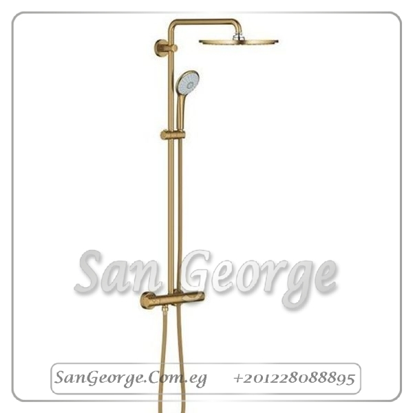 ايفوريا طقم دش كامل بالعامود والطاسه ذهبي مط Gr- 26075GN0 جروهي Grohe