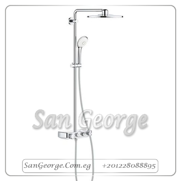 ايفورا سمارت كنترول طقم دش كامل دائري كروم Gr- 26507000 جروهي Grohe