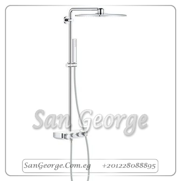 سمارت كنترول طقم دش كامل ابيض x كروم Gr- 26508LS0 جروهي Grohe