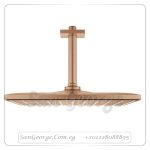 مونو طاسة 31 سم مربعة بماسورة راسى روز جولد مط Gr- 26566 DL0 جروهي Grohe