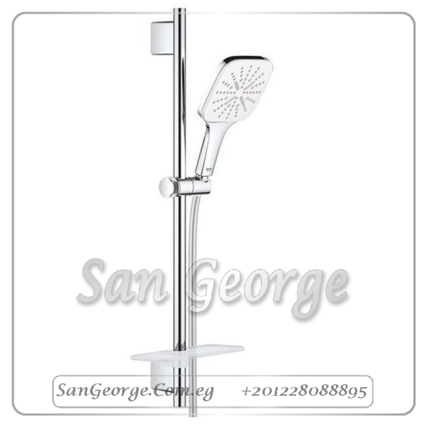 راين شاور مسطرة دش سمارت اكتيف مربع ٣ نظام ٦٠ سم ابيض x كروم Gr- 26584LS0 جروهي Grohe