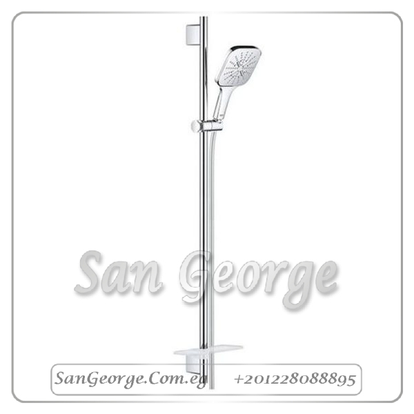 راين شاور مسطرة دش سمارت اكتيف مربع ٣ نظام ٦٠ سم كروم Gr- 26587000 جروهي Grohe