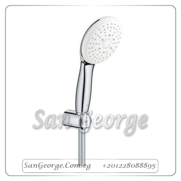 تمبستا سماعة شاور يد ثابته خرطوم 175سم 3سرعه 11 سم ابيض x كروم Gr- 26639003 جروهي Grohe